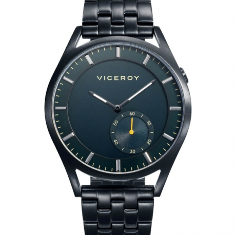 RELOJ HOMBRE ACERO NEGRO