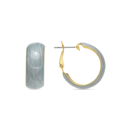 PENDIENTES DE ARO VERDE AGUA