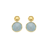 PENDIENTES DORADOS Y VERDE AGUA