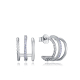 PENDIENTES ARO TRIPLE PLATA