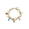 PULSERA DORADA CHARMS COLGANDO