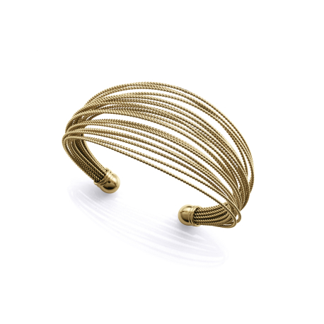 BRAZALETE HILOS DORADOS