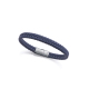 PULSERA HOMBRE CUERO AZUL.