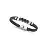 PULSERA HOMBRE CUERO NEGRO