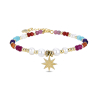 PULSERA PLATA Y COLORES CON ESTRELLA