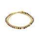 PULSERA DORADA Y PIEDRAS COLORES