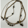 PULSERA CUERO Y PIEDRAS