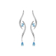 PENDIENTES PLATA TOPACIO AZUL