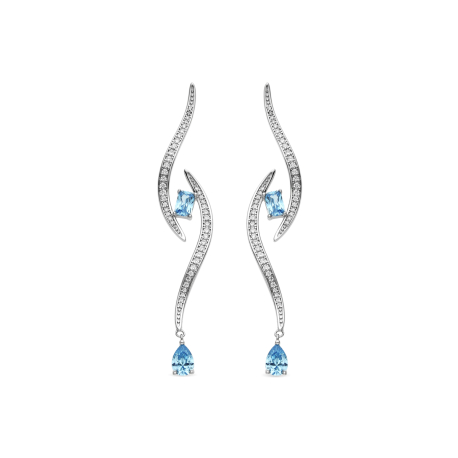 PENDIENTES PLATA TOPACIO AZUL
