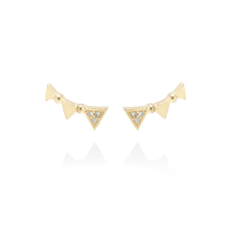 PENDIENTES TREPADORES DORADOS