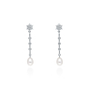 PENDIENTES PLATA CIRCONITAS Y PERLA