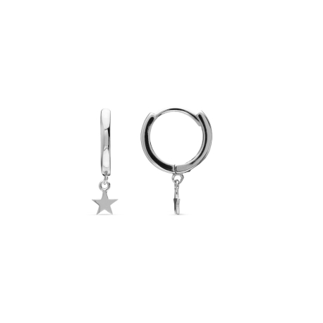 PENDIENTES ARO PLATA ESTRELLA