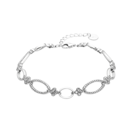 PULSERA PLATA Y CIRCONITAS