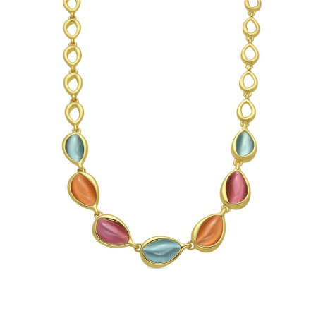 COLLAR DORADO Y COLORES