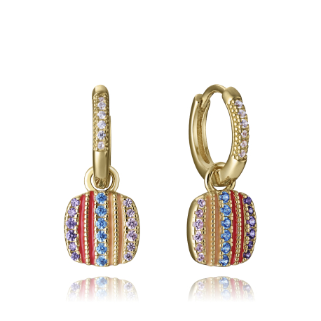 PENDIENTES DORADOS Y COLOR