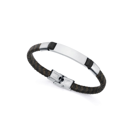PULSERA ACERO Y CUERO