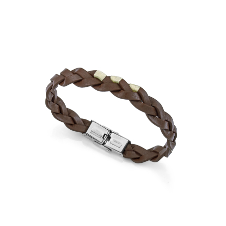 PULSERA CUERO MARRON