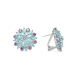 PENDIENTES ROSETA AZUL Y MORADA