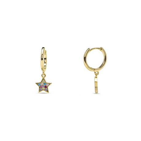 PENDIENTES ARO ESTRELLA