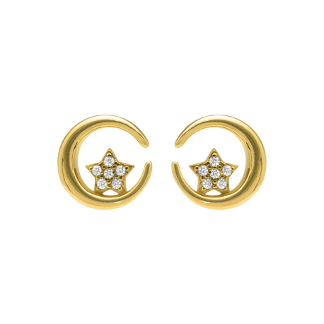 PENDIENTES LUNA Y ESTRELLA