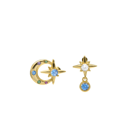 PENDIENTES ESTRELLA Y LUNA
