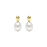 PENDIENTES DORADOS Y PERLA