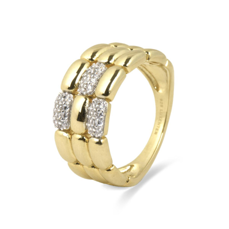 ANILLO DORADO Y CIRCONITAS