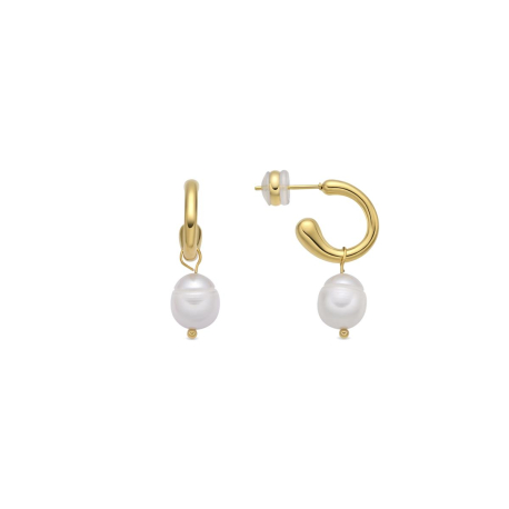 PENDIENTES DORADOS CON PERLA