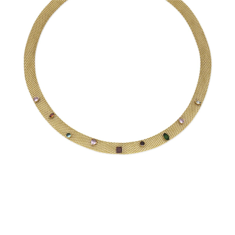 COLLAR DORADO Y COLORES