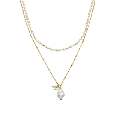 COLLAR DORADO CON PERLAS