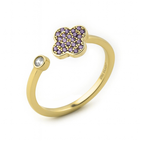 ANILLO TREBOL MORADO