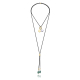 COLLAR CUERO Y PIEDRAS
