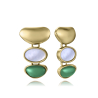 PENDIENTES DORADOS Y PIEDRAS