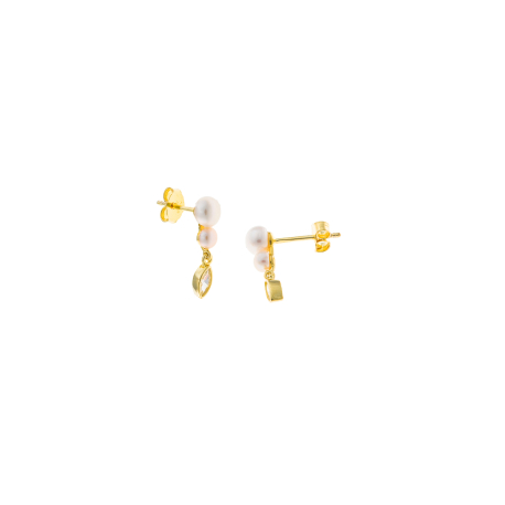 PENDIENTES DORADOS PERLITAS