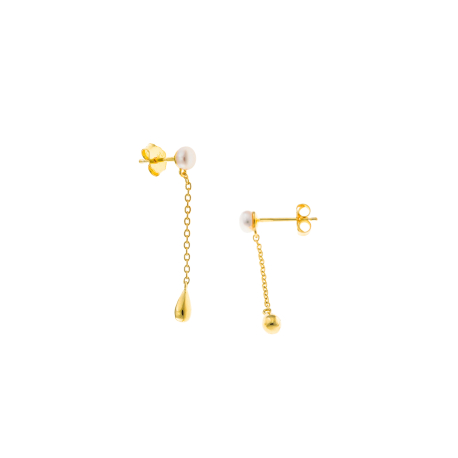 PENDIENTES DORADOS PERLAS