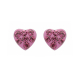 PENDIENTES CORAZON ROSA