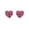 PENDIENTES CORAZON ROSA