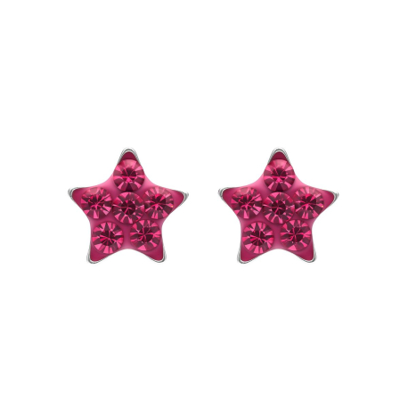 PENDIENTES ESTRELLA ROSA