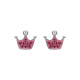 PENDIENTES CORONAS ROSAS