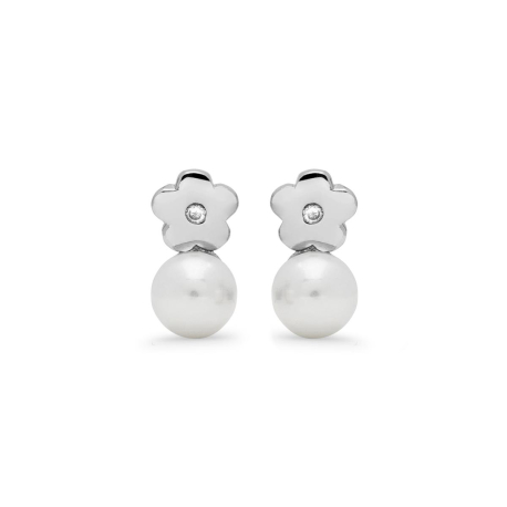 PENDIENTES FLOR Y PERLA