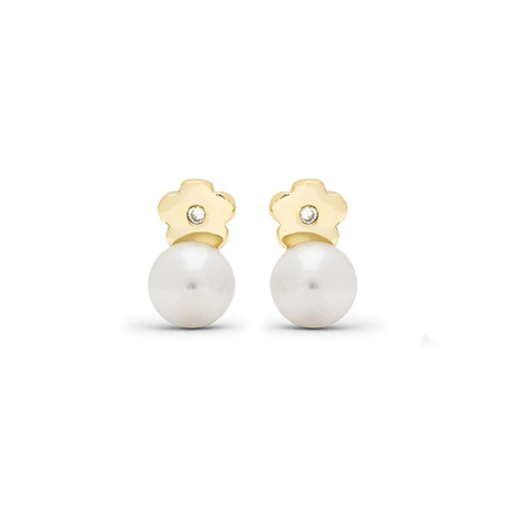 PENDIENTES DORADO Y PERLA