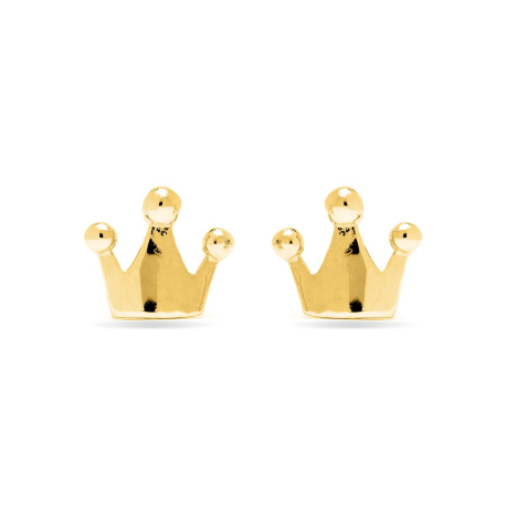 PENDIENTES CORONA DORADOS