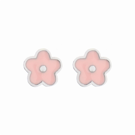 PENDIENTES FLOR ROSA