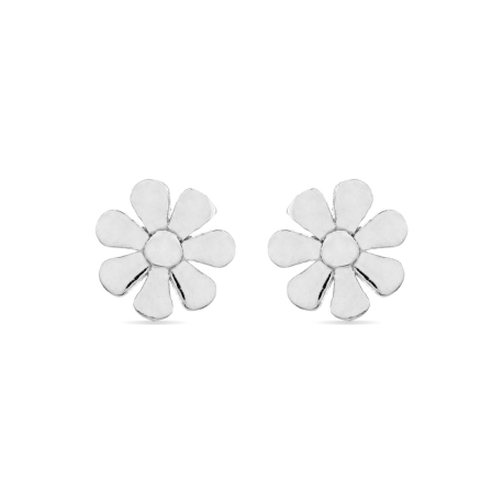 PENDIENTES FLOR PLATA