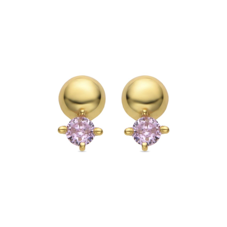 PENDIENTES BOLAS DORADA