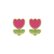 PENDIENTES FLOR ROSA