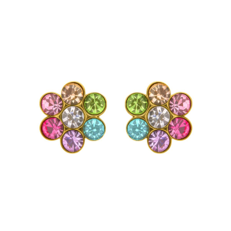PENDIENTES FLOR COLORES