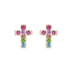PENDIENTES CRUZ COLORES