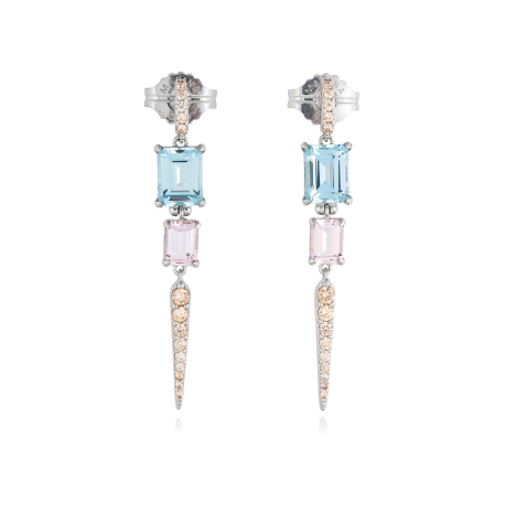 PENDIENTES AZUL Y ROSA