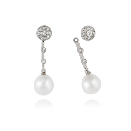 PENDIENTES PLATA Y PERLA